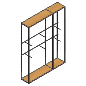 Επιτοίχια ραφιέρα 2 180x37x220 εκ.