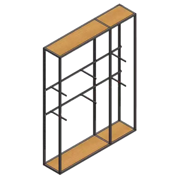 Επιτοίχια ραφιέρα 2 180x37x220 εκ.